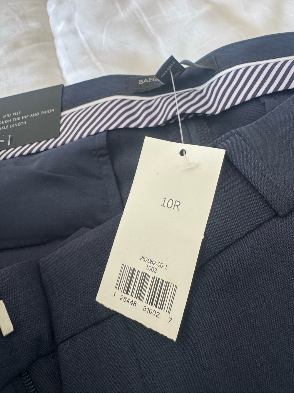 Banana Republic Navy Mid-Rise Women's Dress Pants - 10R